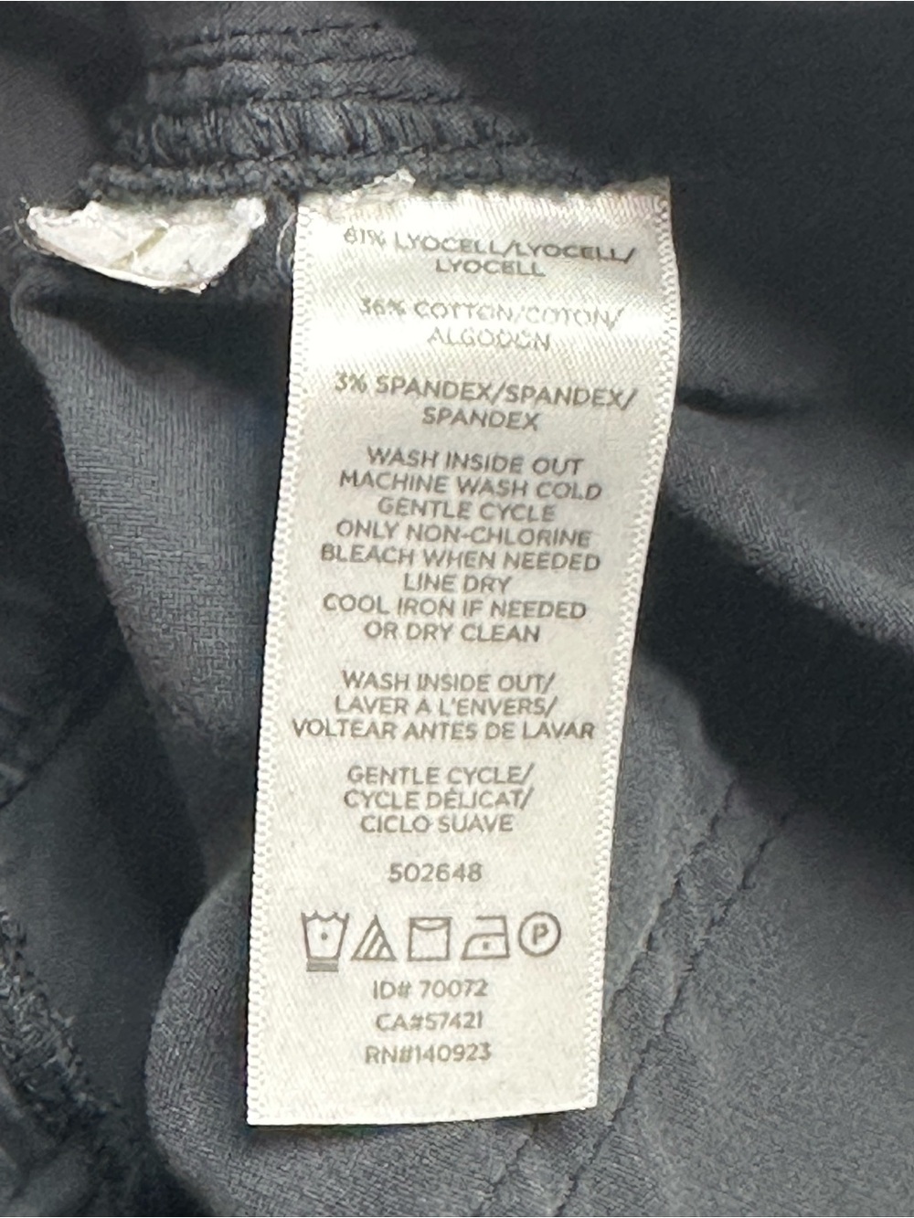 Lou & Grey for LOFT Utility Pants M Washed Black Gray Drawstring Lyocell Tapered - Picture 4 of 7